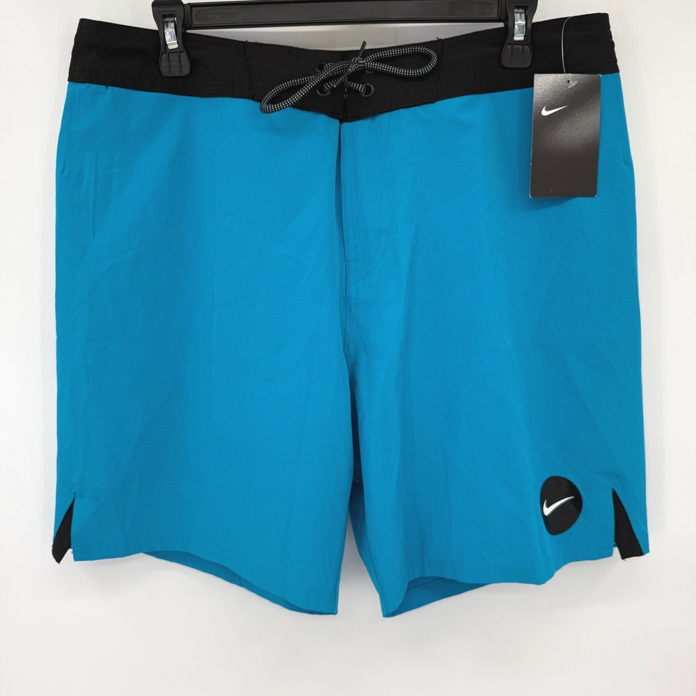 Nike Board Shorts Men 34 Blue NESSB537-406 Swim Trunks Stretch Surf Pockets